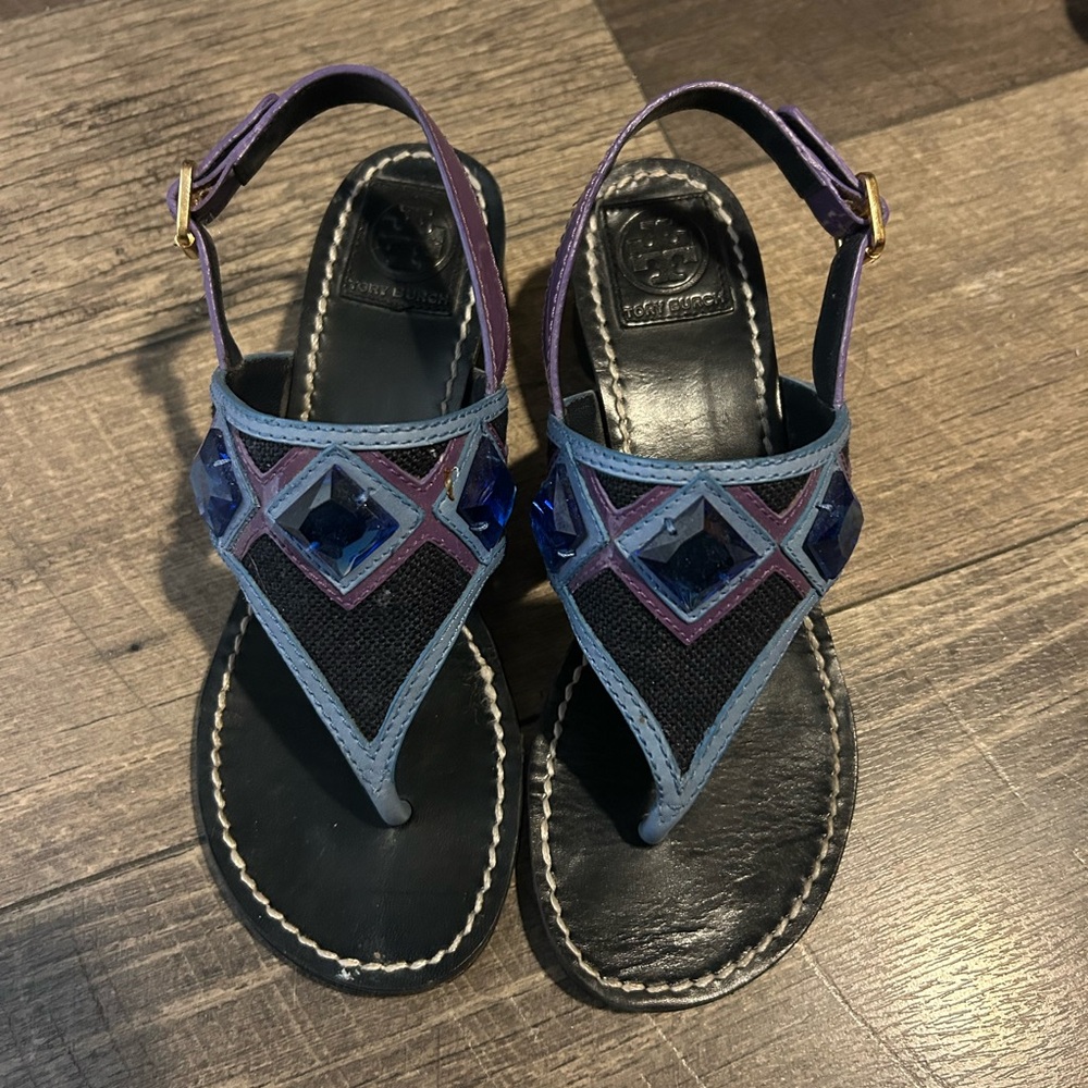 tory burch colorful wedge heels